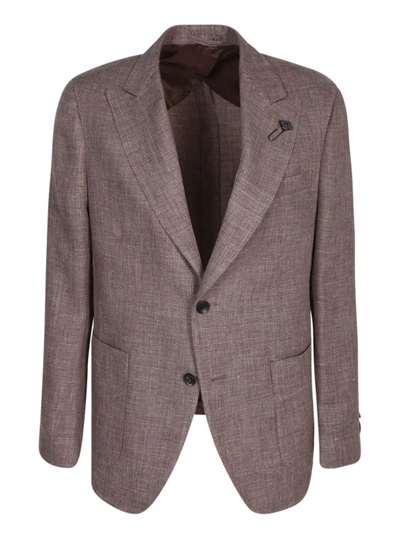Lardini Wool And Cashmere Jacket In Brown
