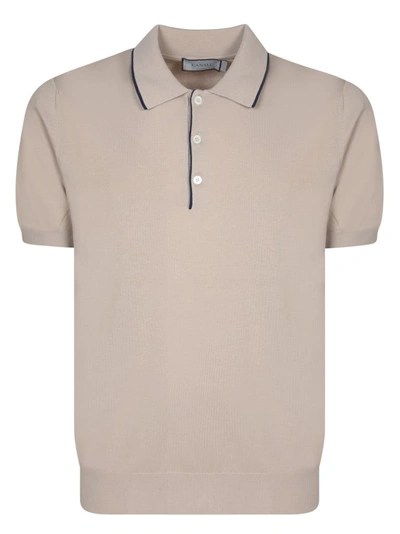 Canali Cotton Polo Shirt In Neutrals