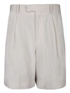 Lardini Tailored Linen Shorts With Side Pockets In White