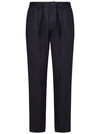 Herno Drawstring Straight-leg Trousers In Blue