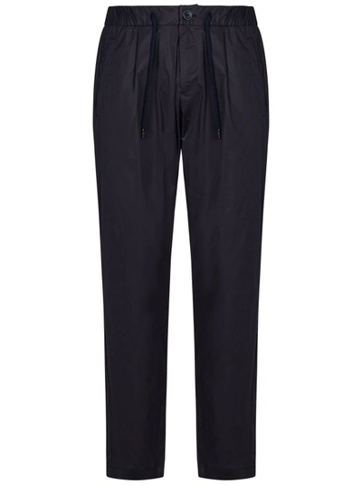 Herno Trousers In Light Cotton Stretch - Male Trousers Navy Blue Xl In ネイビーブルー