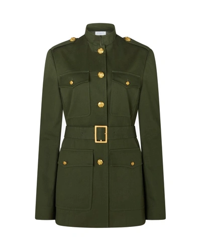 Serena Bute Military Jacket - Dark Khaki In Black