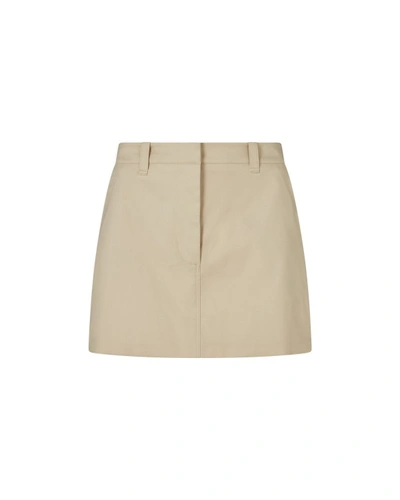 Serena Bute Military Mini Skirt - Ecru In Neutrals