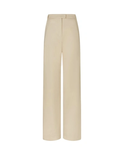 Serena Bute Classic Straight Leg Trouser - Ecru In Grey