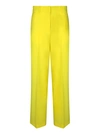 MSGM YELLOW WOOL TROUSERS