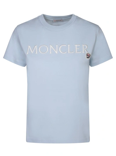 Moncler Cotton T-shirt In Blue