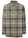 AMI ALEXANDRE MATTIUSSI TWO-TONE WOOL SHIRT