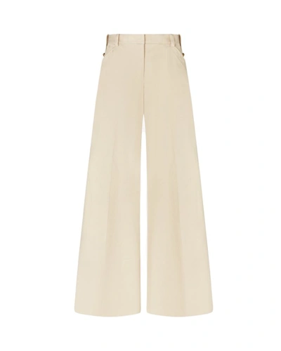 Serena Bute Slouchy Wide Leg Trouser - Ecru In White