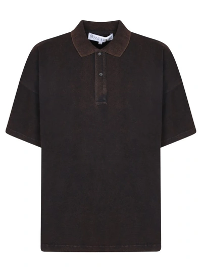 Jw Anderson Cotton Polo Shirt In Brown