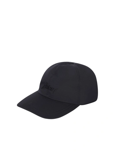 Brioni Black Nylon Hat