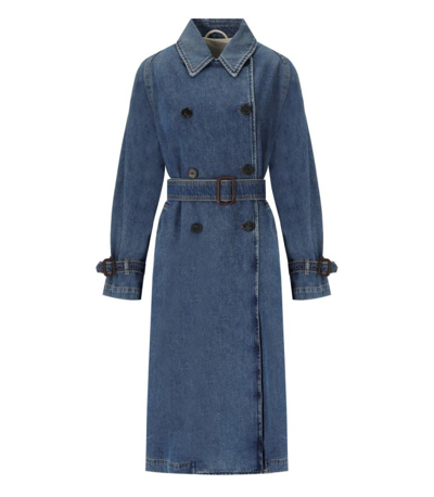 Max Mara Blasy Blue Denim Trench Coat