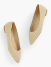 Talbots Edwin Knit Pointed Toe Flats - Metallic - Gold - 10m  In Gold