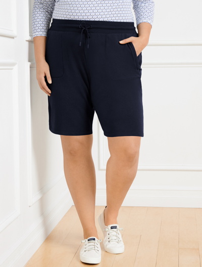 Talbots Petite - Modal French Terry Shorts - 9â - Blue - Large