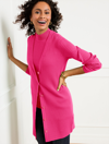 Talbots Ribbed V-neck Cardigan Sweater - Vivid Pink - 2x  In Vivid Pink