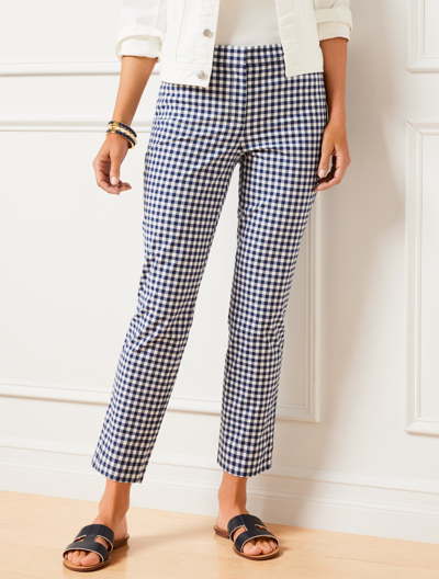 Talbots Plus Size - Perfect Crops Pants - Sunrise Gingham - Ink/white - 16  In Ink,white