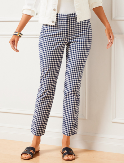 Talbots Plus Size - Perfect Crops Pants - Sunrise Gingham - Curvy Fit - Ink/white - 18  In Ink,white