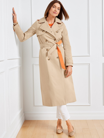 Talbots Petite - Twill Trench Coat - Fawn - Large