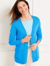 Talbots Patch Pocket Girlfriend Cardigan Sweater - Cheerful Blue - 3x