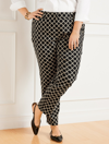 Talbots Hampshire Ankle Pants - Lattice Jacquard - Black/ivory - 12 In Black,ivory