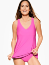 Miraclesuit Â® Cross Back Tankini - Vibrant Violet - 14 Talbots In Vibrant Violet