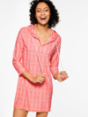 CABANA LIFE Â® HOODED TUNIC COVER-UP - MAJORCA TILE - SUGAR CORAL - XL TALBOTS