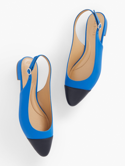 Talbots Edison Nappa Slingback Flats - Capri Blue - 11m  In Capri Blue