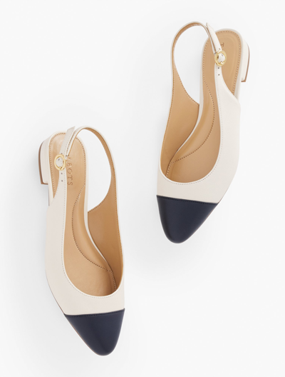 Talbots Edison Nappa Slingback Flats - Ivory - 11m