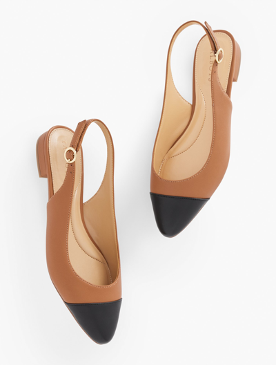 Talbots Edison Nappa Slingback Flats - Havana Tan - 11m