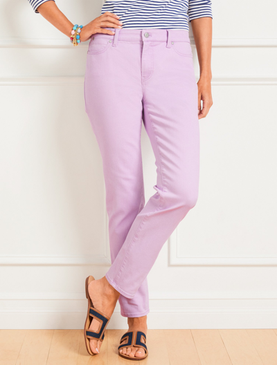 Talbots Plus Size - Slim Ankle Jeans - Pigment Dye - Curvy Fit - Lilac Bloom - 24