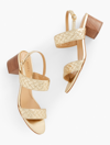 Talbots Mimi Quilted Leather Sandals - Metallic - Gold - 11m  In Gold