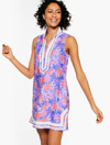 Cabana Life Plus Size - Â® Sleeveless Tunic Cover-up - Majorca Reef - Baja Blue - 2x Talbots In Baja Blue