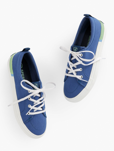 Sperryâ® Seacycled Crest Vibe Sneakers - Blue - 9 1/2 M - 100% Cotton Talbots