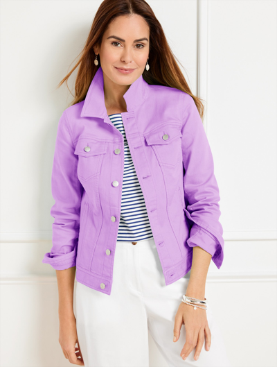 Talbots Classic Jean Jacket - Solids - Wisteria Purple - 1x  In Wisteria Purple