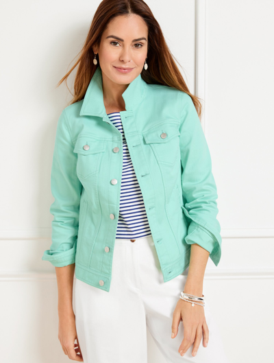 Talbots Classic Jean Jacket - Solids - Seafoam Green - 1x  In Seafoam Green