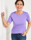 Talbots Crewneck T-shirt - Lavender Tulip - 3x