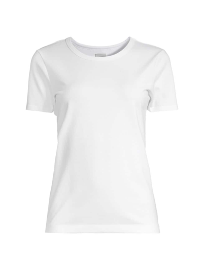 Nic + Zoe Women's Cotton-blend Crewneck T-shirt In Paper White