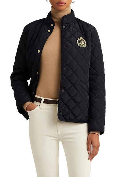 Lauren Ralph Lauren Women's Quilted Crest Coat In Dark Navy