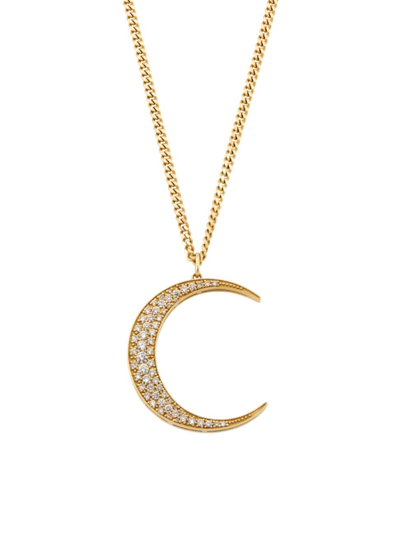 Andrea Fohrman Women's Celestial Luna 18k Yellow Gold & 0.85 Tcw Diamond Crescent Moon Pendant Necklace