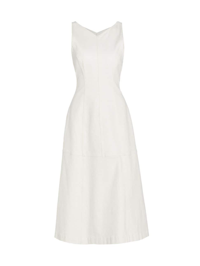 Proenza Schouler White Label Women's Arlet Cotton-blend Stretch Twill Sleeveless Midi-dress In Ecru