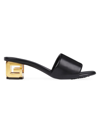 GIVENCHY WOMEN'S G CUBE MULES IN LEATHER