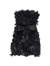 GIVENCHY WOMEN'S BUSTIER DRESS IN SATIN WITH EMBROIDERED FLOWERS