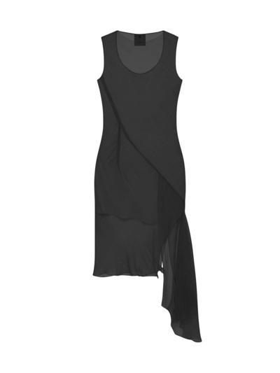 Givenchy Women's Dress In Silk With Ruffles On The Side In Black