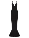 GIVENCHY WOMEN'S RUCHED DRESS WITH TWISTED STRAPS IN CREPE
