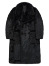 GIVENCHY WOMEN'S DOUBLE BREASTED COAT IN FAUX FUR