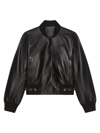 GIVENCHY WOMEN'S VOYOU VARSITY JACKET IN LEATHER