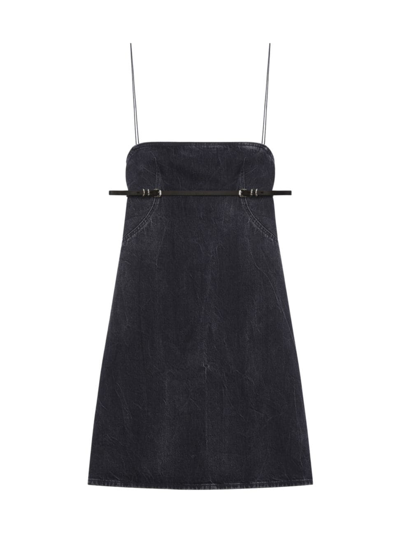 Givenchy Short Denim Voyou Dress For Men In Black