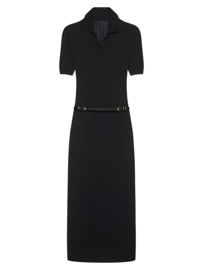 Givenchy Voyou Polo Dress In Knit In Black