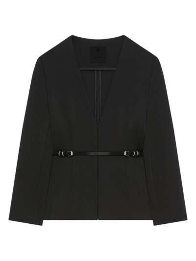 Givenchy Women's Slim Fit Voyou Jacket In Punto Milano In Black