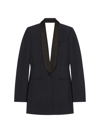 Givenchy Wool-mohair Draped Blazer In Black