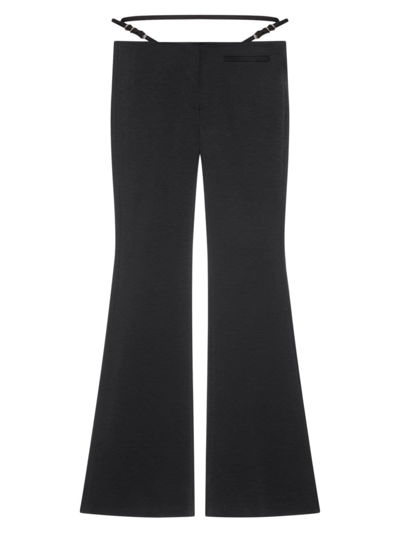 Givenchy Women's Voyou Flare Tailored Pants In Punto Milano In Black